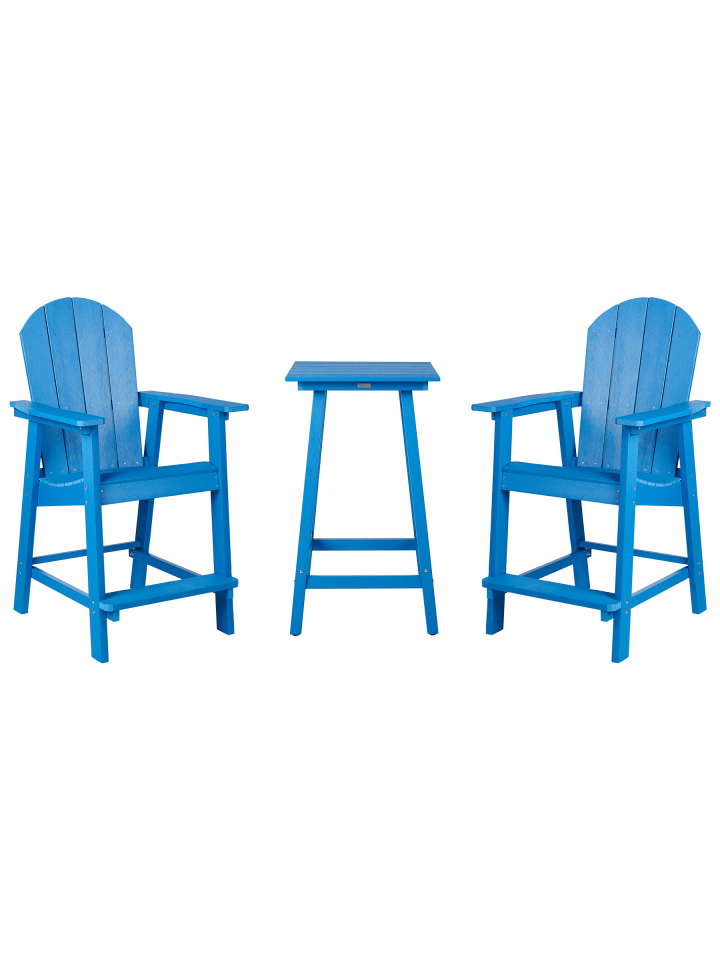 3-tlg Bistro Set ADIRONDACK in Blau