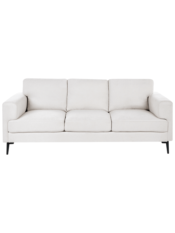 3-Sitzer Sofa LOUSTO in Beige/Schwarz - (W) 213 x (H) 85 x (L) 65 cm