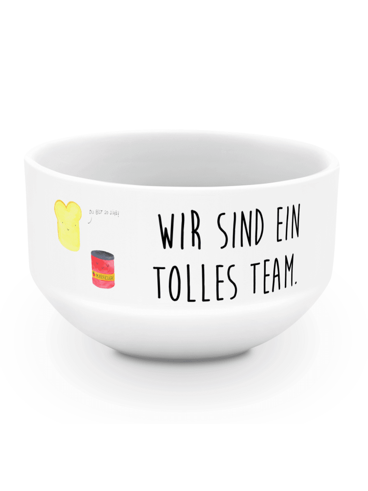 reisschale Toast Marmelade mit Spruch in Weiß