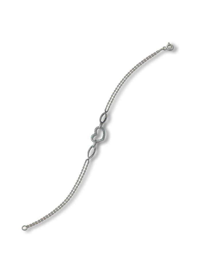 925 Sterling Silber Damen Balia Silberarmbänder Herz Armband ca. 19cm