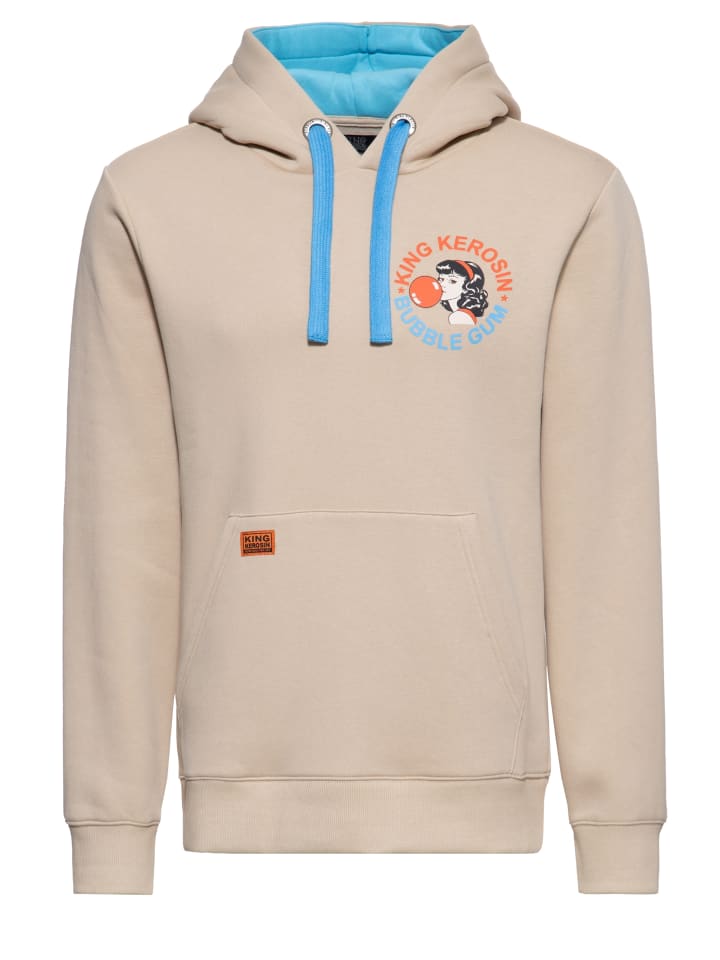 King Kerosin Hoodie Bubble Gum in beige