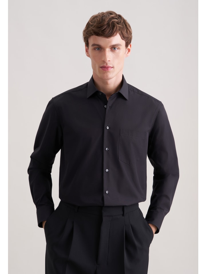 Business Hemd Regular in Schwarz