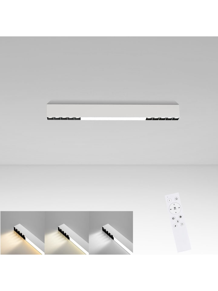 LED Deckenleuchte in weiß Dimmbar Lang 17W Bürolampe Modern L 53CM