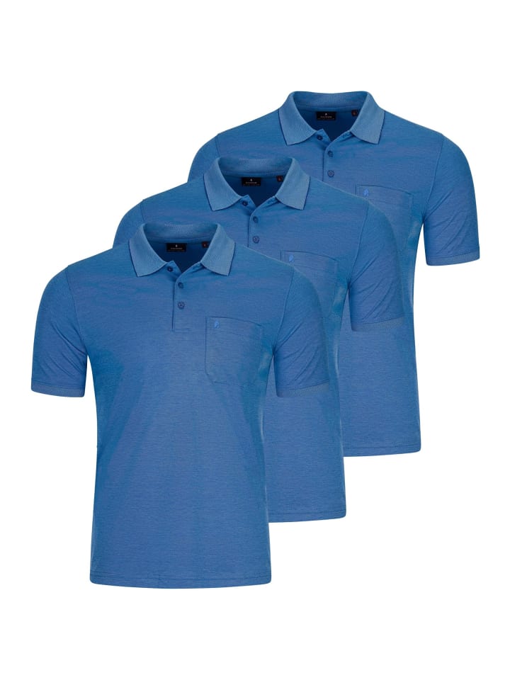 Poloshirt Basic in Aqua
