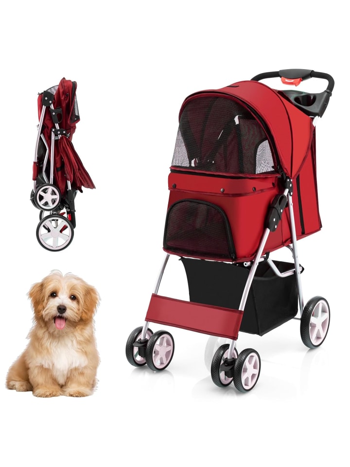 Hundewagen in Rot