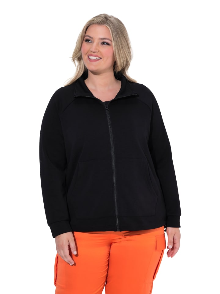 Sweatjacke in schwarz