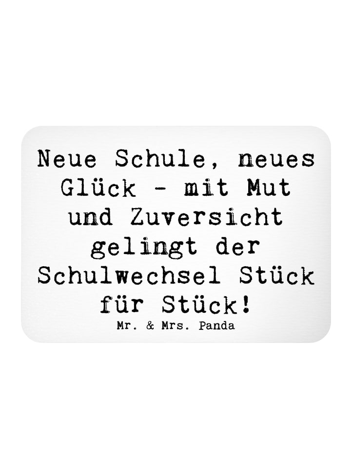 Magnet Spruch Einen Schulwechsel bewältigen mit... in Weiß