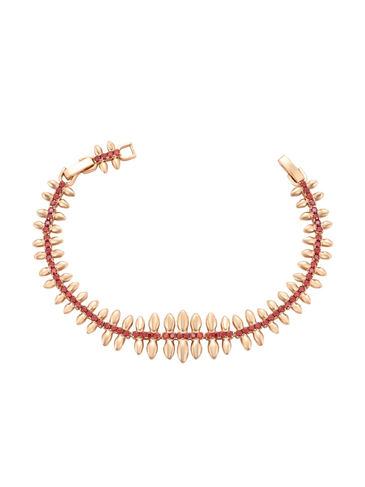 Women Bracelet in Rose Gold Red
