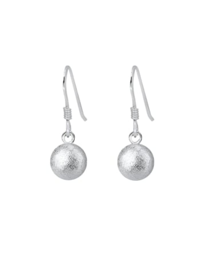 Ohrringe BALL Diamant-Staub in 925 Sterling Silber, 2-tlg. in silber