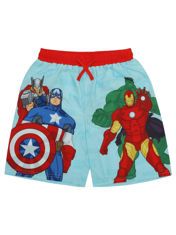 Marvel Avengers Jungen Badeshorts Badehose in blau