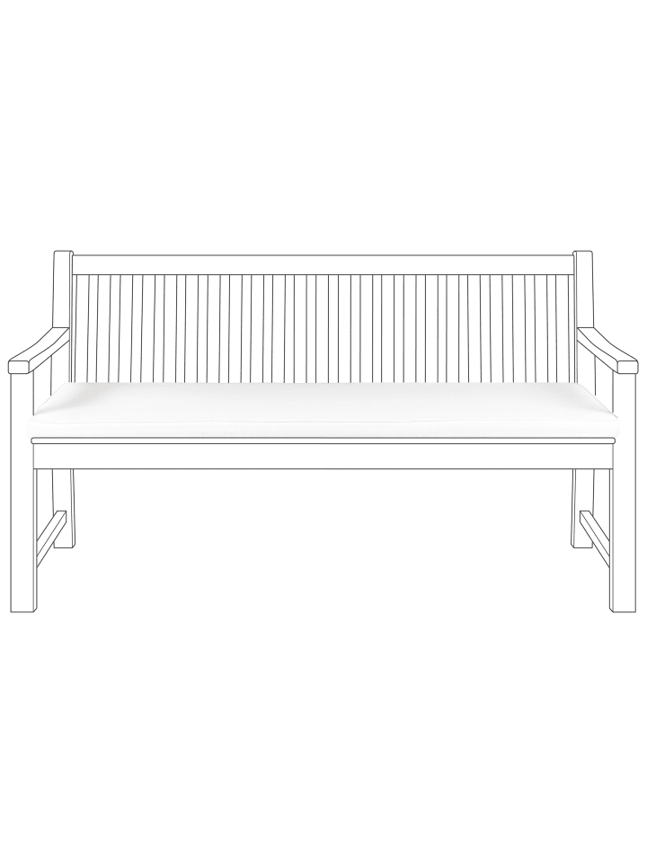 Auflagen VIVARA in Weiß - (W) 152 x (H) 5 x (L) 54 cm