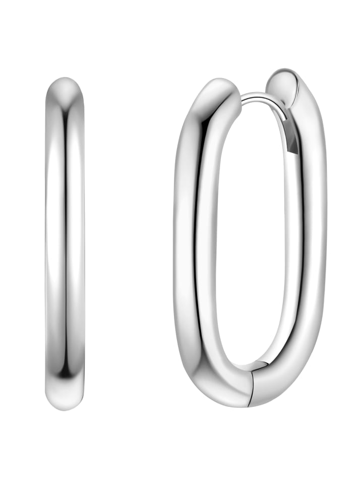 Creolen aus Metall-Legierung in silber