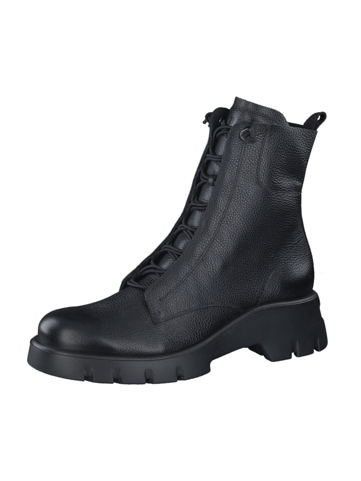 Schnürstiefeletten in Schwarz