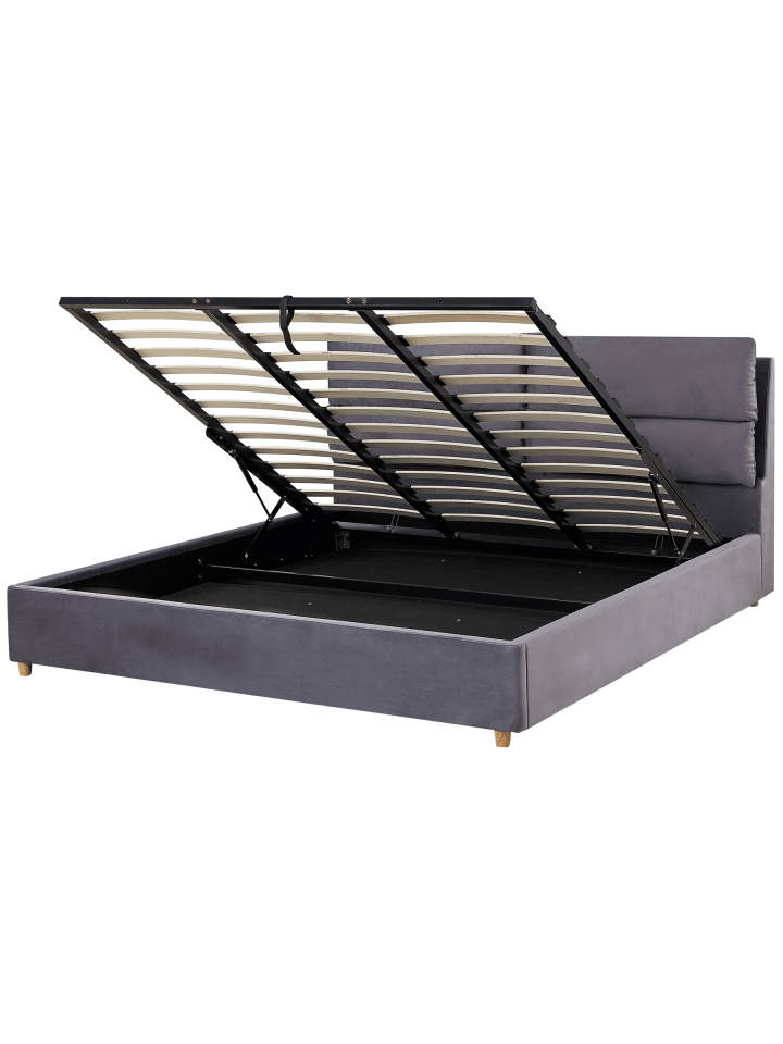 2-tlg Doppelbett BATILLY in Grau