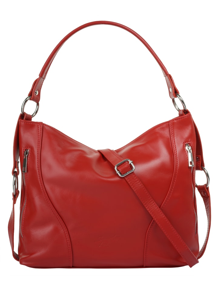 Handtasche echt Leder in rot