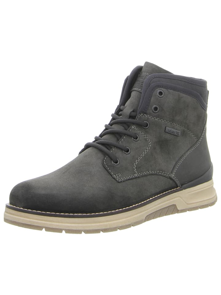 Schnürstiefelette in grau