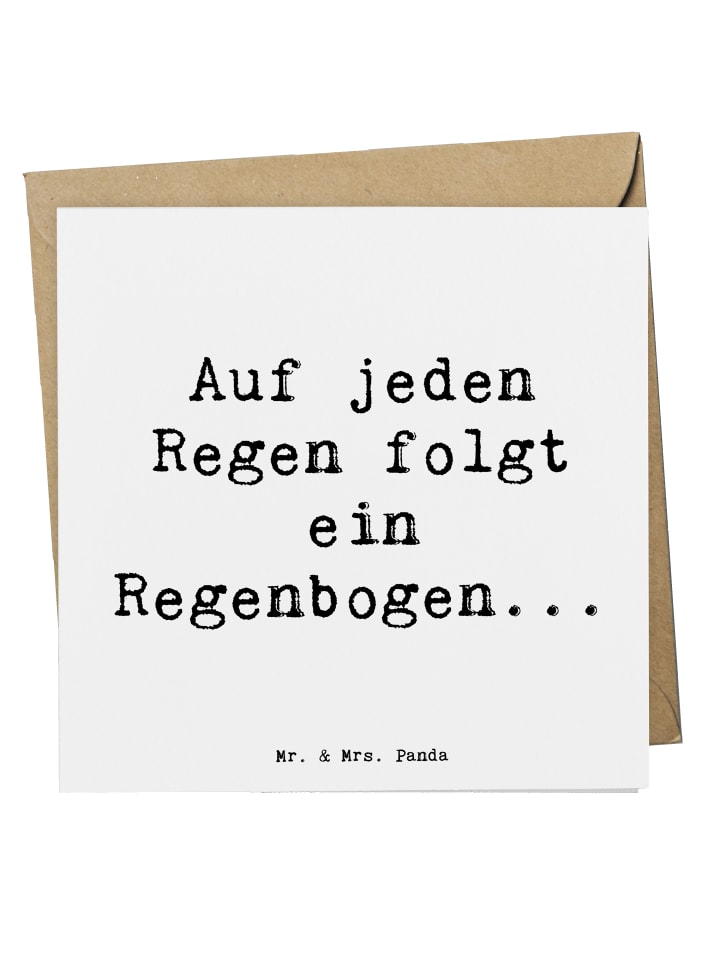 Briefkarte Spruch Mit Enttäuschungen umgehen mi... in Weiß