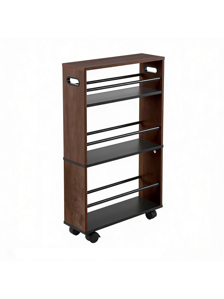 Nischenwagen "Industrial" in Schwarz/ Braun - (B)15 x (H)80 x (T)45 cm