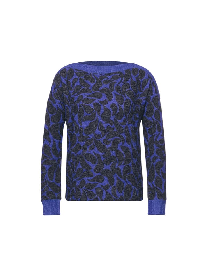 Langarmshirt in eminent blue melange