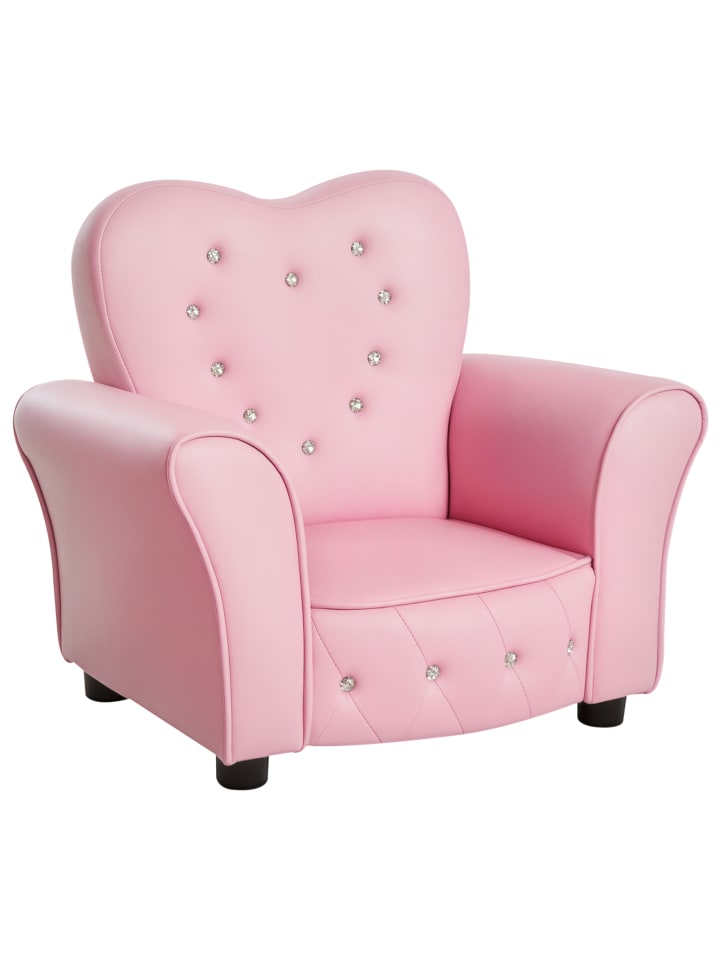 Kindersofa in Rosa 59L x 41,5B x 49H cm