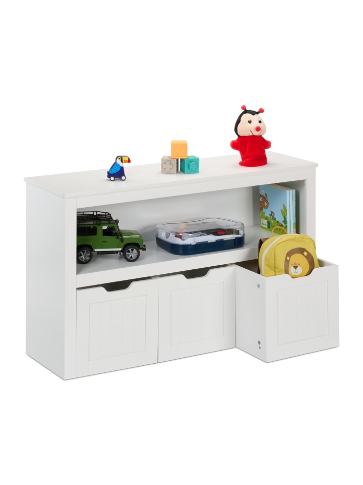 relaxdays Kinderregal in Weiß - (B)102 x (H)60 x (T)30 cm günstig kaufen