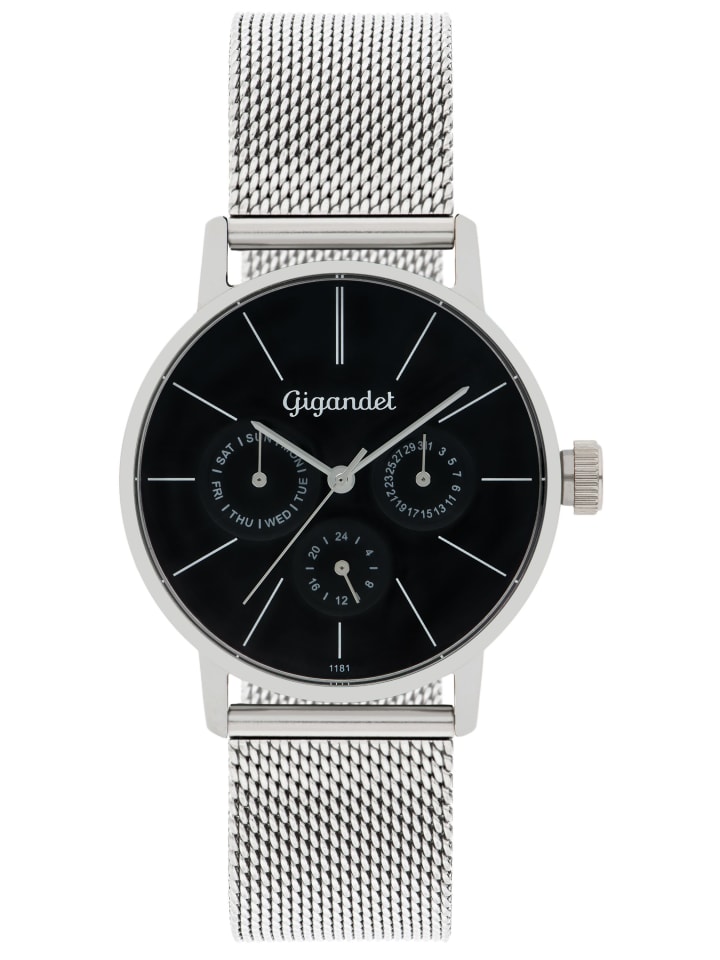 Quarzuhr "MINIMALISM" in Silber/Schwarz