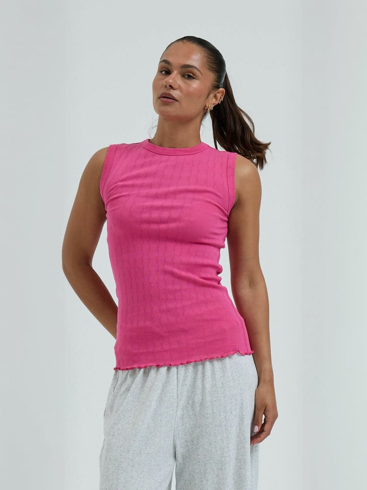 Top Jacquard in Berry Pink