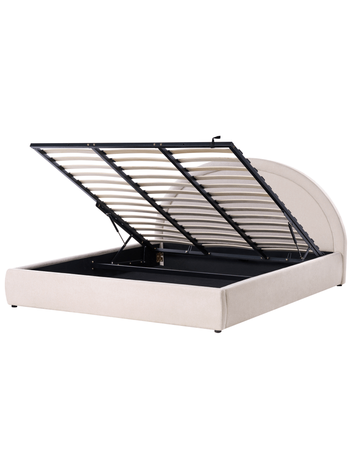 2-tlg Doppelbett MOUZON in Beige