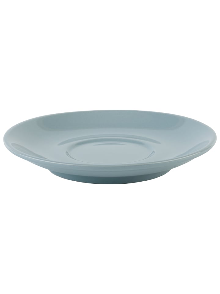 6er Set Cappuccinountertassen in blau, Ø 15,5 cm, H: 2,5 cm