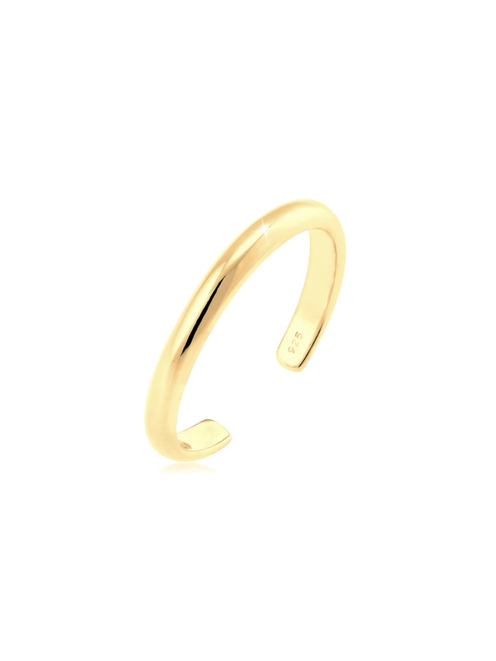 Ring 925 Sterling Silber Geo, Midi Ring in Gold