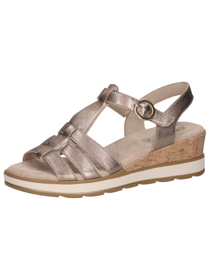 Sandalette in TAUPE METALLIC