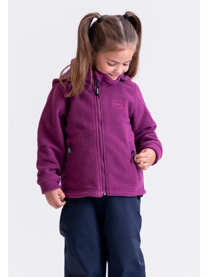 Kapuzenjacke aus Fleece für Kinder in purple