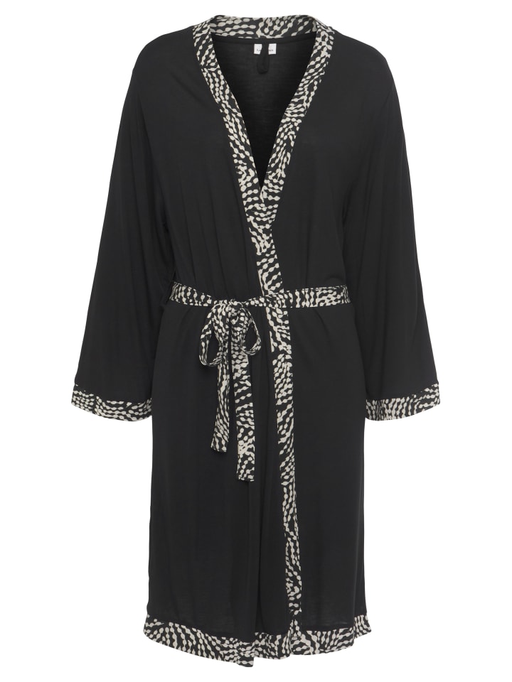 Kimono in schwarz-weiß gepunktet