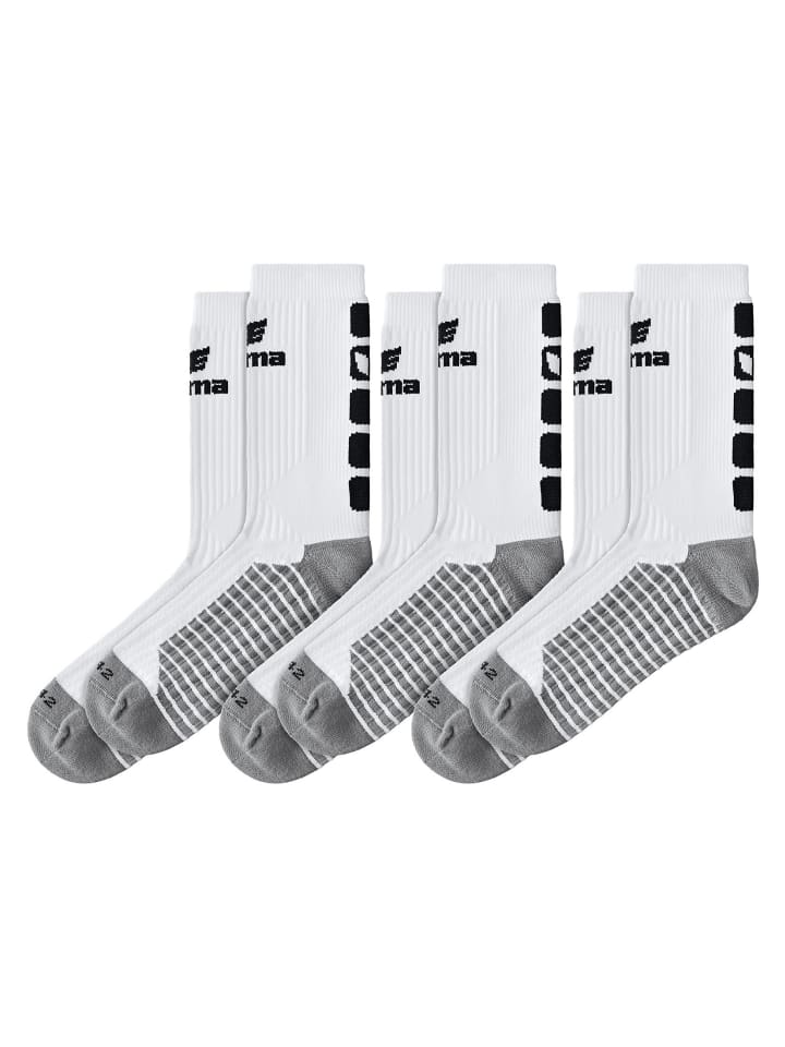 Erwachsene, Unisex Erwachsene Classic 5-C 3-Pack Socken in weiss/schwarz