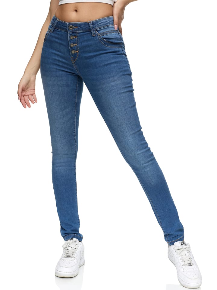 Skinny-Fit Jeans ISLA in Mid Blue