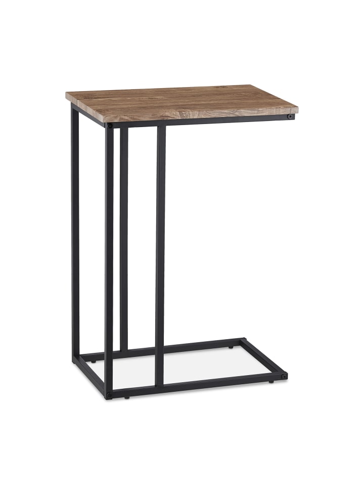 Beistelltisch Industrial in Grau-Braun/ Schwarz - (B)46 x (H)66 x (T)30 cm