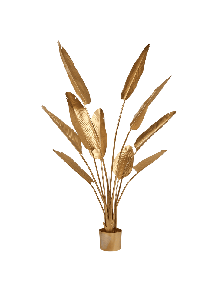 Kunstpflanze BANANA TREE in Gold - (W) 77 x (H) 162 x (L) 77 cm
