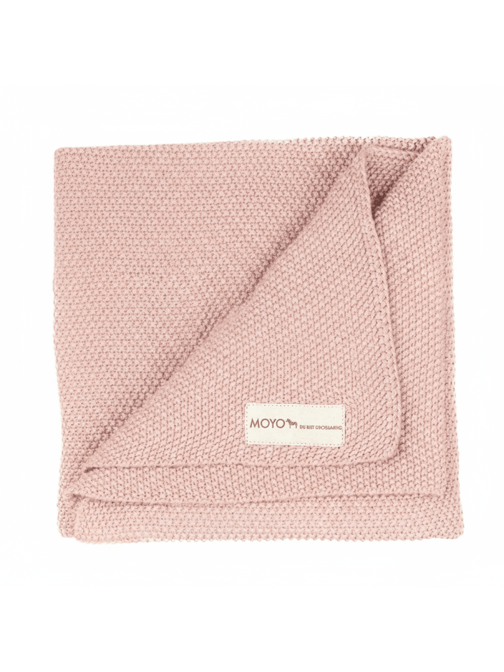 Babydecke Reiskorn-Struktur "geruhsamer Rosentau" in Rosa - 75x100 cm