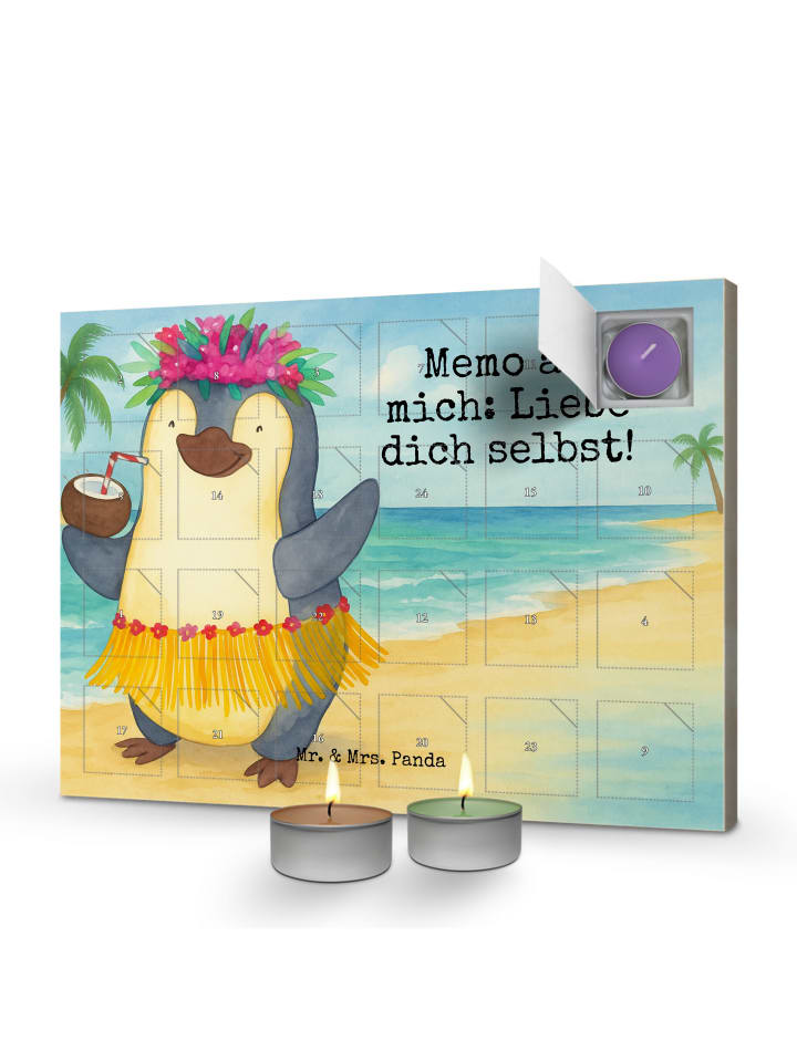 Adventskalender Pinguin Kokosnuss Design mit Sp... in Weiß