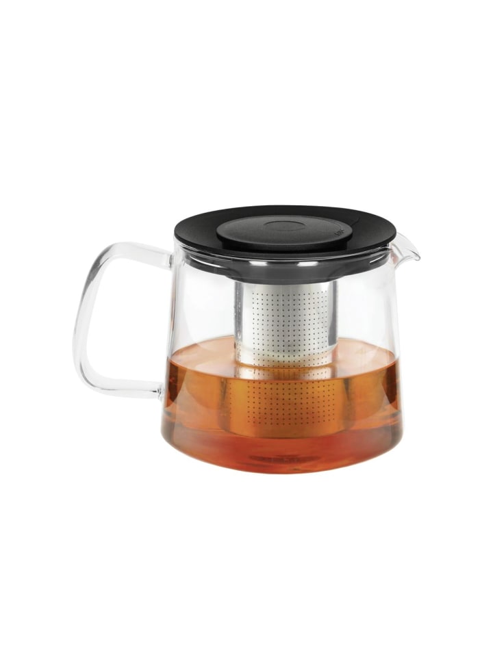 Teekanne "Tea-Time" in transparent/schwarz