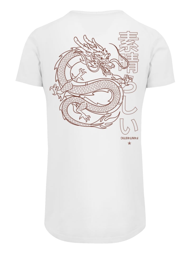 SIZE T-Shirt Herren Drache Japan | limango Lang kaufen Dragon in weiß F4NT4STIC PLUS günstig