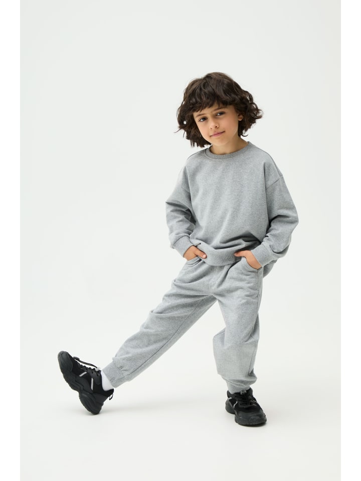Oversize-Trainingsanzug-Set in grau