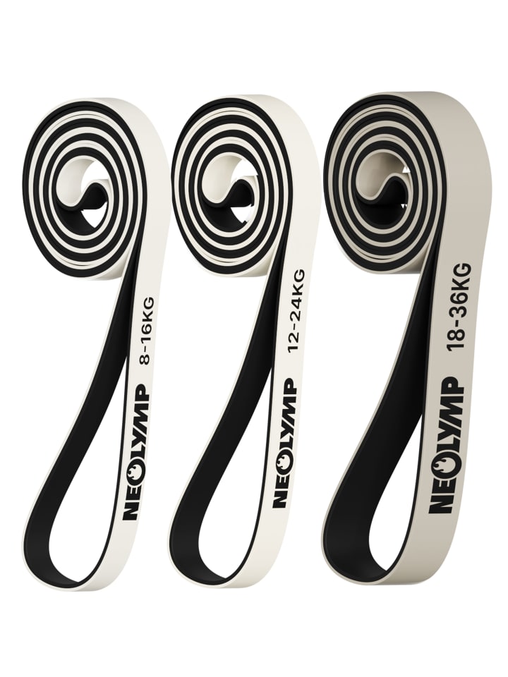 Widerstandsband "HRB430" Light 3er-Set in Grau, 8-36 kg