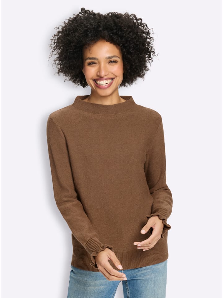 Pullover in braun