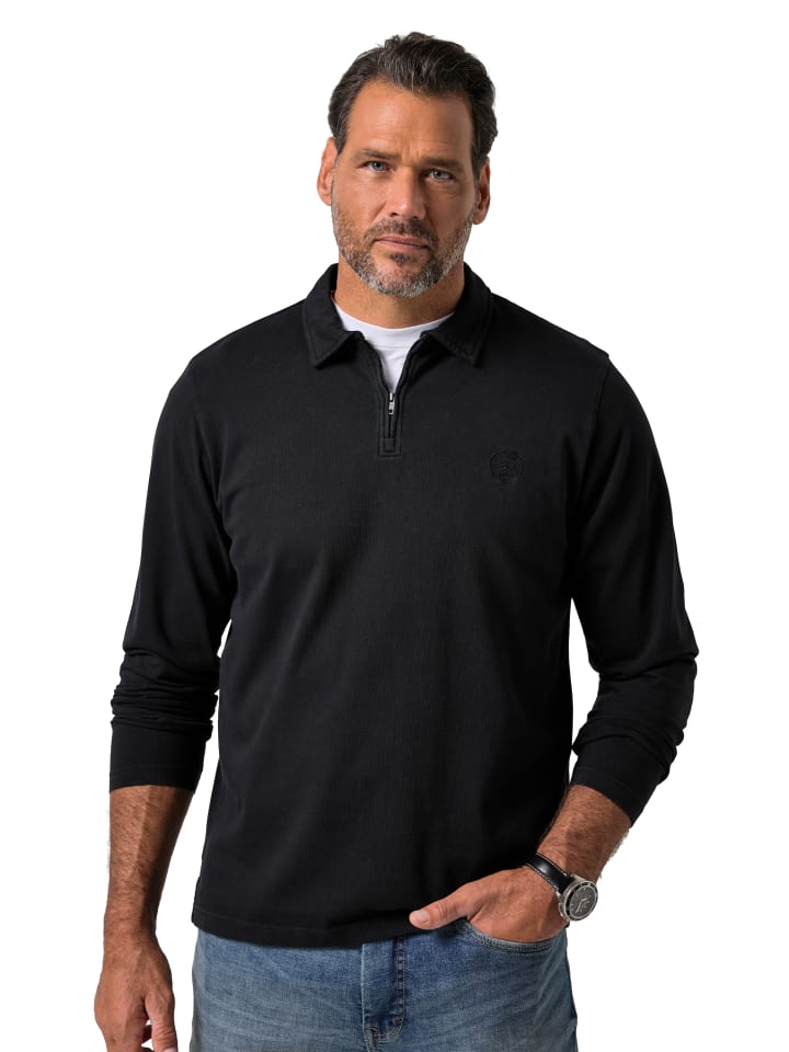 Poloshirt in schwarz