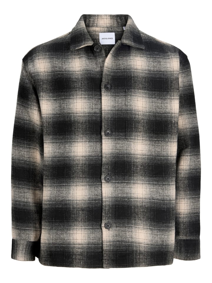 Overshirt Jjesoho Hemdjacke kariert in asphalt