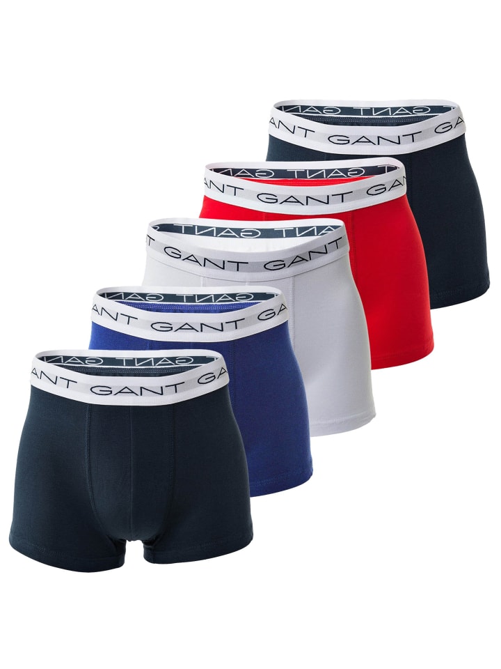 Boxershort 5er Pack in Schwarz/Blau/Rot/Weiß