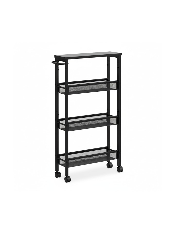 Nischenwagen in Schwarz - (B)13 x (H)77 x (T)45,5 cm