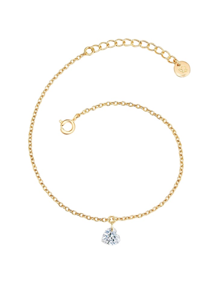Armband Herz aus Sterling Silber mit Topas in gelbgold