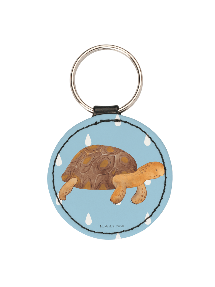 Schlüsselanhänger Schildkröte MHerzieren ohne ... in Blau Pastell